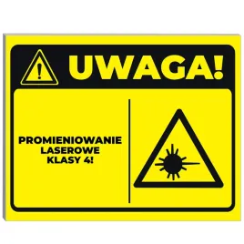 tabliczka-informacyjna-pcv-nadruk-uwaga-promieniowanie-laserowe-klasy-4