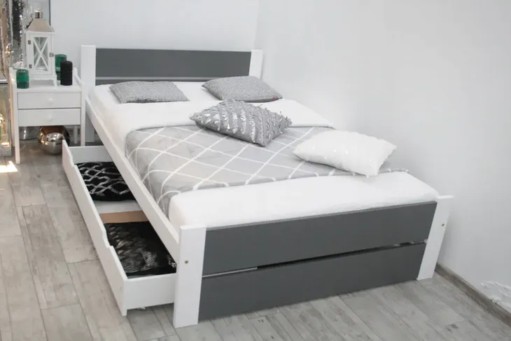 lozko-drewniane-lea-120x200-biale-szare-stelaz-materac-piankowy-kod-producenta-md-lea-120-szare-pianka