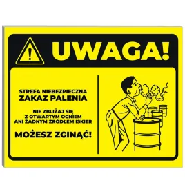 tabliczka-informacyjna-pcv-nadruk-uwaga-strefa-niebezpieczna-zakaz-palenia