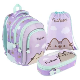plecak-piornik-worek-zestaw-pusheen-violet-fiolet-st-majewski