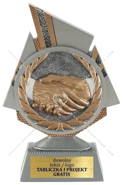Statuetka figurka przestrzenna 3D Gratulacje Uścisk Dłoni 15 cm + TABLICZKA
