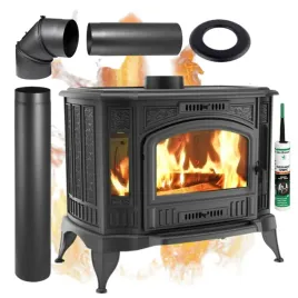 piec-na-drewno-koza-k9-kominek-wolnostojacy-zeliwny-10-kw-fi130-zestaw