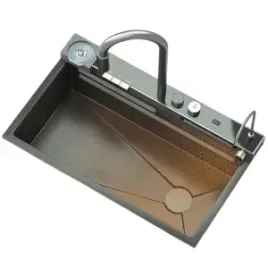 stalowy-zlewozmywak-75x46-z-bateria-wodospadowa-led-2-przyciski-grafit