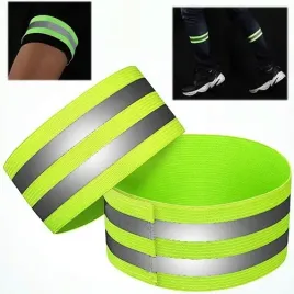 opaska-odblaskowa-elastyczna-na-reke-ramie-noge-rower-zolta-na-rzep-2szt