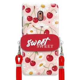 etui-do-nokia-2-1-czerwona-smycz-uchwyt-sweet-sweet-wisnia-i-stokrotka