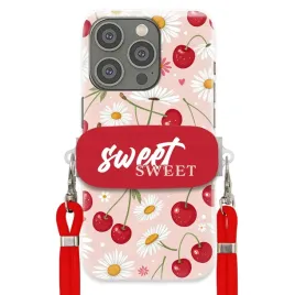 etui-do-iphone-15-pro-czerwona-smycz-uchwyt-crossbody-sweet-kwiat-wisni