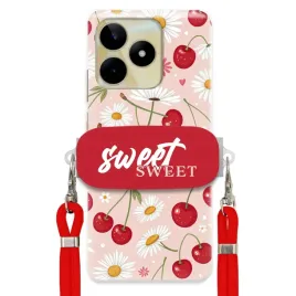 etui-do-realme-c51-czerwona-smycz-uchwyt-sweet-sweet-wisnia-i-stokrotka