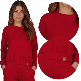 vivisence-9004-czerwony-sportowa-bawelna-modna-xxl-nierozpinana-bluza