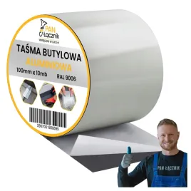 tasma-butylowa-dekarska-aluminium-100mm-10mb-srebrny-ral9006-dachowa