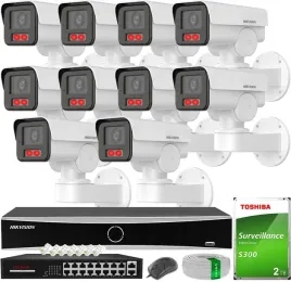 monitoring-hikvision-10-kamer-ip-4mpx-smart-hybrid-light-zewnetrzny-hdd-2tb