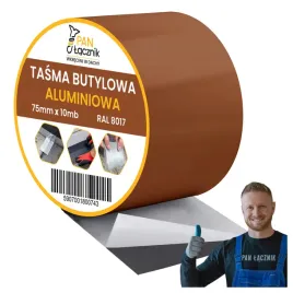 tasma-butylowa-dekarska-aluminiowa-75mm-10mb-brazowy-ral8017-dachowa