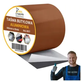 tasma-butylowa-dekarska-aluminium-100mm-10mb-brazowy-ral8017-dachowa