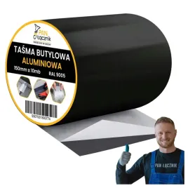 tasma-butylowa-dekarska-aluminiowa-150mm-10mb-czarny-ral9005-dachowa