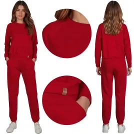 vivisence-9204kmpl-czerwony-bawelna-komplet-damski-bluza-spodnie-s-dresy