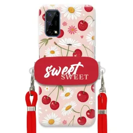 etui-do-realme-7-5g-czerwona-smycz-uchwyt-sweet-sweet-wisnia-i-stokrotka