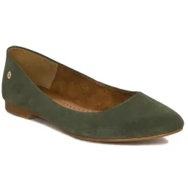 baleriny-damskie-maciejka-04100-45-skorzane-welurowe-zielone-oliwkowe-r-37