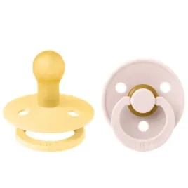 bibs-smoczek-kauczukowy-uspokajajacy-2-pack-m-pale-butter-and-petal-6m