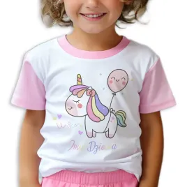 pizama-krotki-rekaw-rozowa-unicorn-imie-dziecka-prezent-dzien-dziecka-122cm