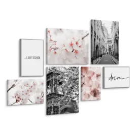 zestaw-obrazow-do-sypialni-paryz-wieza-eiffla-magnolie-kwiaty-natura-110x80