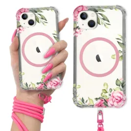 etui-do-iphone-14-plus-antishock-pink-ring-magsafe-rozowa-smycz-flower