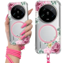 etui-do-xiaomi-14-ultra-antishock-pink-ring-magsafe-rozowa-smycz-flower