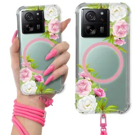 etui-do-xiaomi-13t-antishock-ring-magsafe-pink-rozowa-smycz-kwiatowe