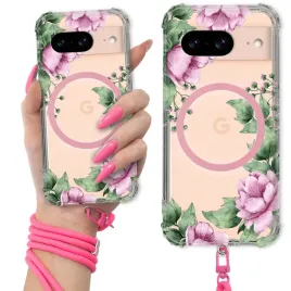 etui-do-google-pixel-8-antishock-pink-ring-magsafe-rozowa-smycz-flower