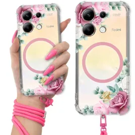 etui-do-xiaomi-redmi-note-13-4g-antishock-ring-magsafe-smycz-pink-kwiaty