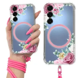 etui-do-samsung-a15-5g-antishock-pink-ring-magsafe-rozowa-smycz-flower