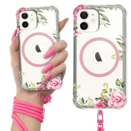 etui-do-iphone-12-mini-antishock-pink-ring-magsafe-rozowa-smycz-flower