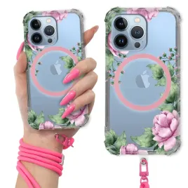 etui-do-iphone-13-pro-antishock-pink-ring-magsafe-rozowa-smycz-kwiatowe