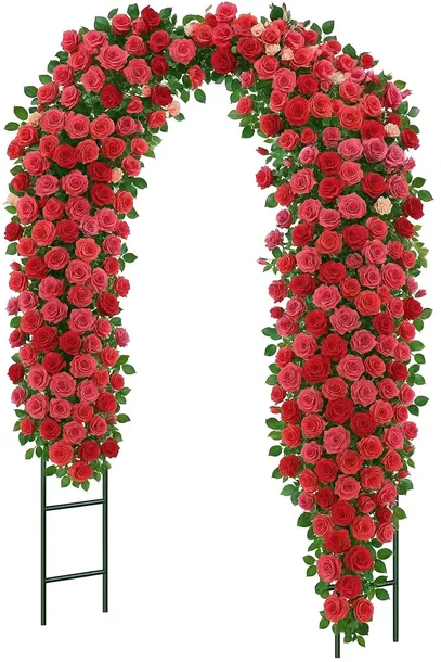 MOCNA Pergola Ogrodowa Łuk do Róż Pnącz Kwiaty Metalowa Podpora do Kwiatów