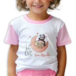 pizama-krotki-rekaw-rozowa-lato-be-love-imie-prezent-dzien-dziecka-122cm