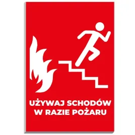 tabliczka-informacyjna-pcv-praktyczna-nadruk-uzywaj-schodow-w-razie-pozaru