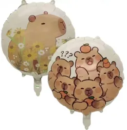 balon-foliowy-okragly-bezowy-dwustronny-urodzinowy-kapibara-kapibary-45-cm