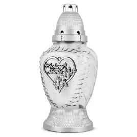 znicz-z-dedykacja-kochanej-mamie-25-cm-srebrny-dp752-znicz-dla-mamy-wklad