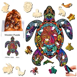 puzzle-drewniane-a4-zolw-dwustronne-156el-ukladanka-prezent-dla-dzieci