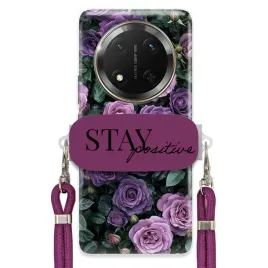 etui-do-honor-magic-7-lite-sliwkowy-sznurek-crossbody-uchwyt-purple-roses