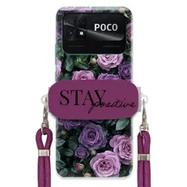 etui-do-xiaomi-poco-c40-sliwkowy-sznurek-uchwyt-kobiece-cute-purple-roses