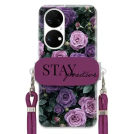 etui-do-huawei-p50-sliwkowy-sznurek-crossbody-uchwyt-urokliwe-purple-roses