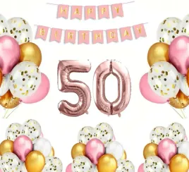 balony-zestaw-balonow-na-50-urodziny-rozowo-zloty-dekoracje-scianka-tlo