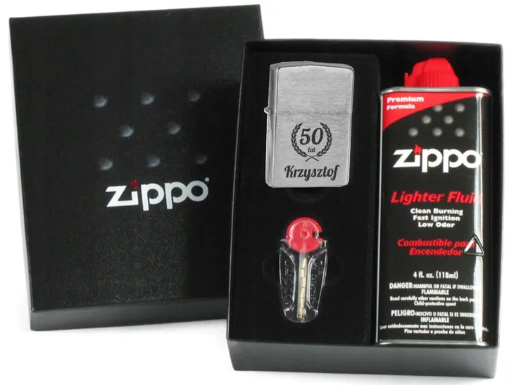 Zapalniczko ZIPPO zestaw benzyna kamienie GRAWER