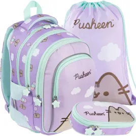 pusheen-plecak-szkolny-mlodziezowy-dziewczynki-kotorozec-violet-zestaw-3w1