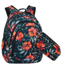 plecak-szkolny-mlodziezowy-2w1-drafter-rio-kwiaty-zestaw-coolpack