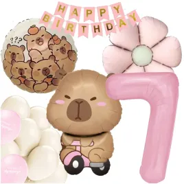 zestaw-balonow-kapibara-kwiatek-cyfra-7-siodme-urodziny-balony-urodzinowe