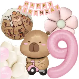 zestaw-balonow-kapibara-kwiatek-cyfra-9-dziewiate-urodziny-balon-urodzinowe
