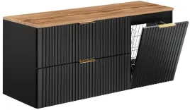 czarna-szafka-pod-umywalke-120-cm-z-koszem-na-pranie-ryflowana-blat-wotan