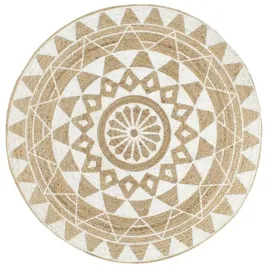 recznie-wykonany-dywanik-juta-bialy-nadruk-120-cm-lumarko