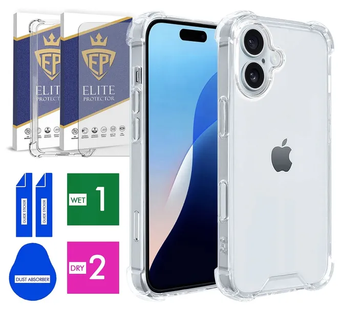 ETUI NA TELEFON APPLE IPHONE 16 CASE ANTI-SHOCK PANCERNE + SZKŁO OCHRONNE