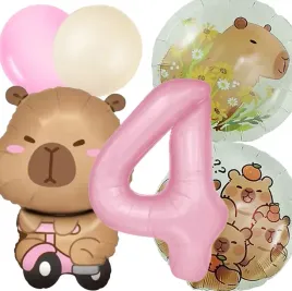 dekoracje-balony-zestaw-balonow-kapibara-capibara-na-4-urodziny-6-szt